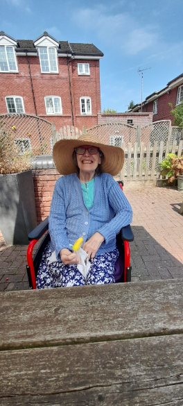 Resident enjoying ice lolly 