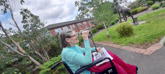 Resident enjoying outside activities 