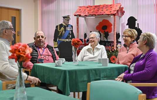 residents enjoying a cup of tea